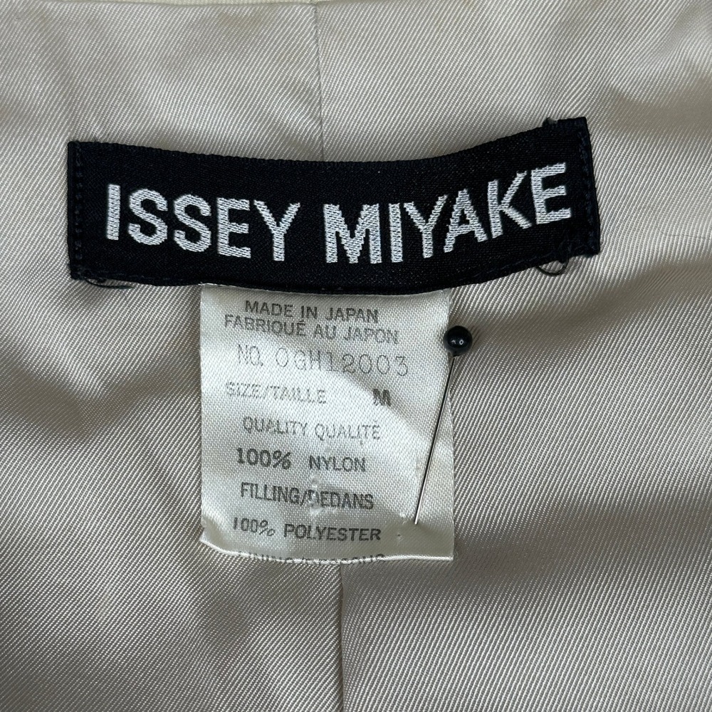 Issey Miyake Vintage Double Breasted Shawl Collar Padded Jacket Tan Beige RARE - Picture 3 of 15